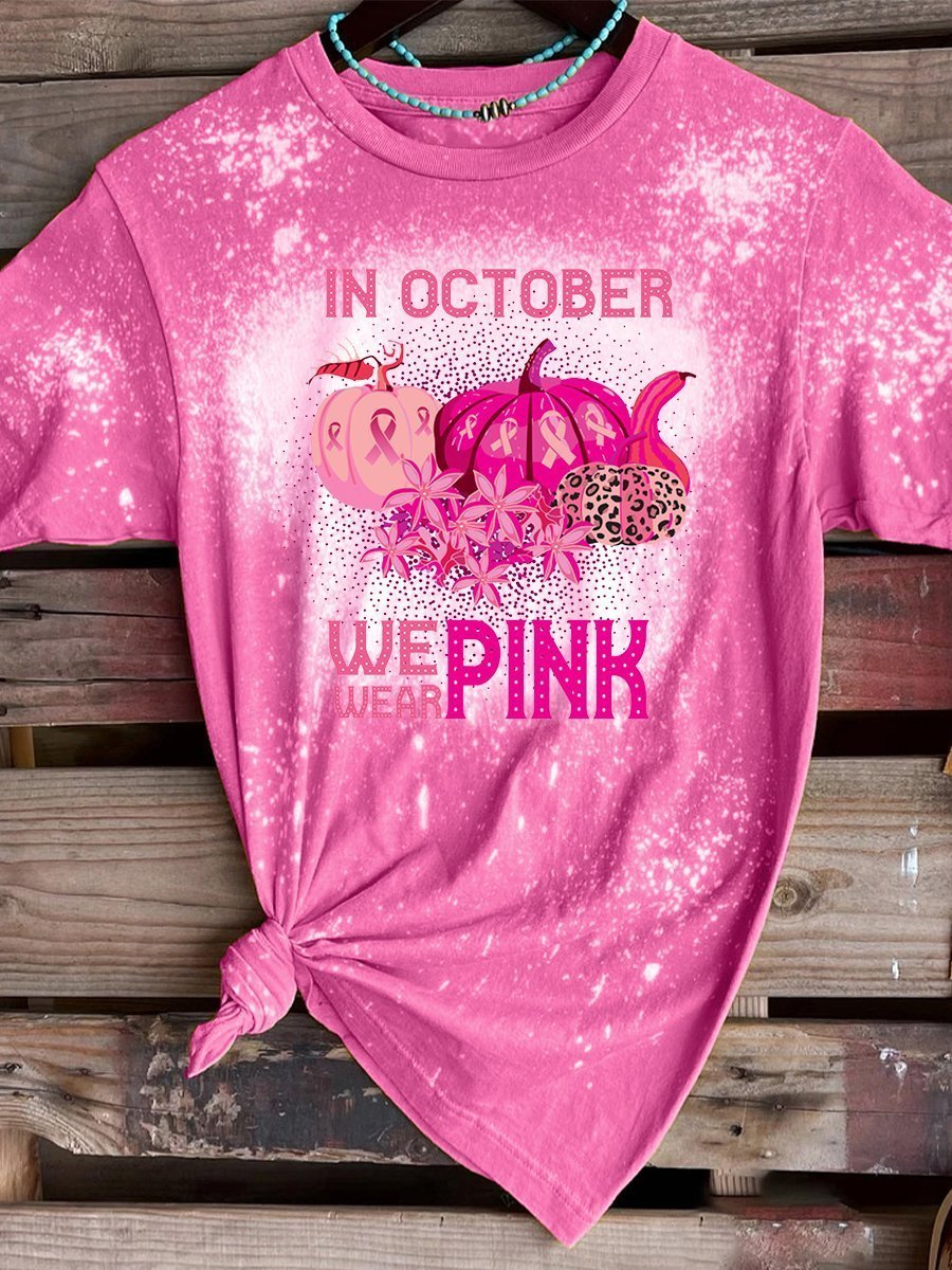 In October we were pink Breast Cancer bleach T shirt 8 In October we were pink Breast Cancer bleach T shirt 2