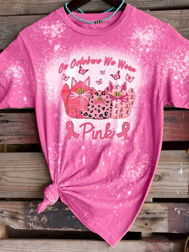 In October we were pink Breast Cancer bleach T shirt 4 In October we were pink Breast Cancer bleach T shirt 4