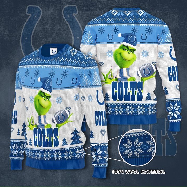Indianapolis Colts Grinch ugly Christmas sweater 1