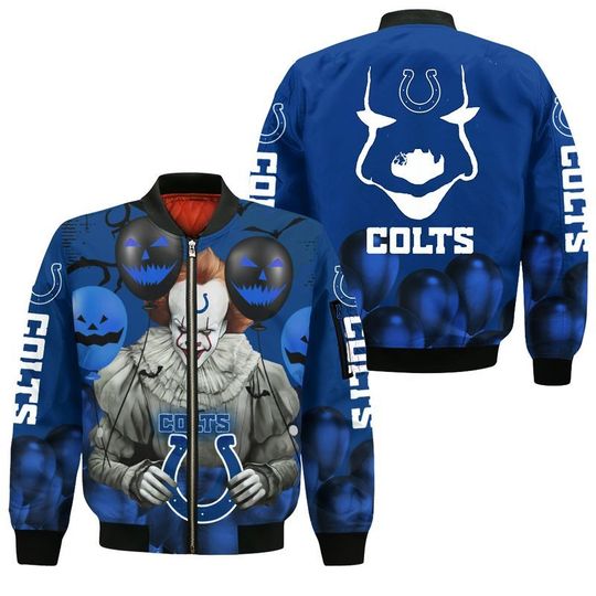 Indianapolis colts pennywise the dancing clown it halloween 3d all over print hoodie4