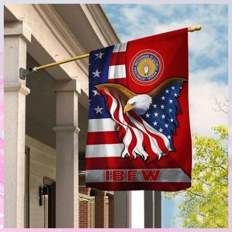 International Brotherhood of Electrical Workers American eagle flag 4 International Brotherhood of Electrical Workers American eagle flag 3