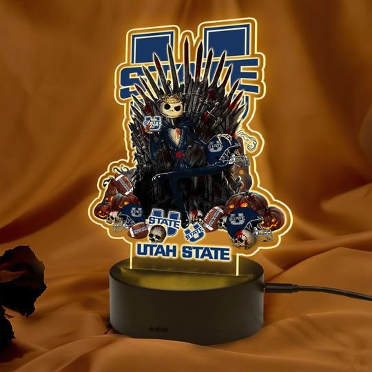 Jack Skellington UTAH State Aggies NCAA Led lamp 3 Jack Skellington UTAH State Aggies NCAA Led lamp2