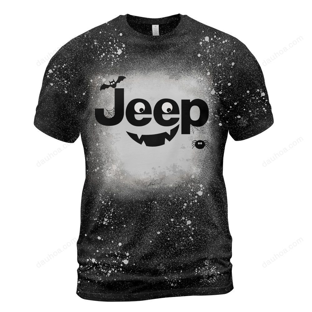 Jeep Boo Halloween bleach T shirt 3 Jeep Boo Halloween bleach T shirt 2