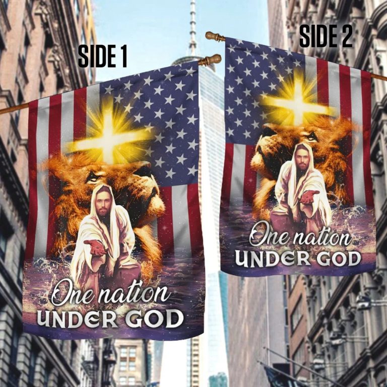 Jesus Christ One Nation Under God flag 1 Jesus Christ One Nation Under God flag 1