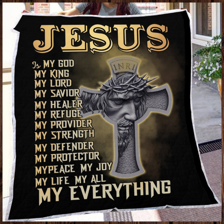 Jesus is my God my King my lord my everything fleece blanket (1) Jesus is my God my King my lord my everything fleece blanket 1