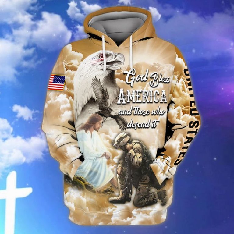 Jesus veteran ealge god bless America and those who defend it 3d shirt, hoodie (2) Jesus veteran ealge god bless America and those who defend it 3d shirt hoodie 2