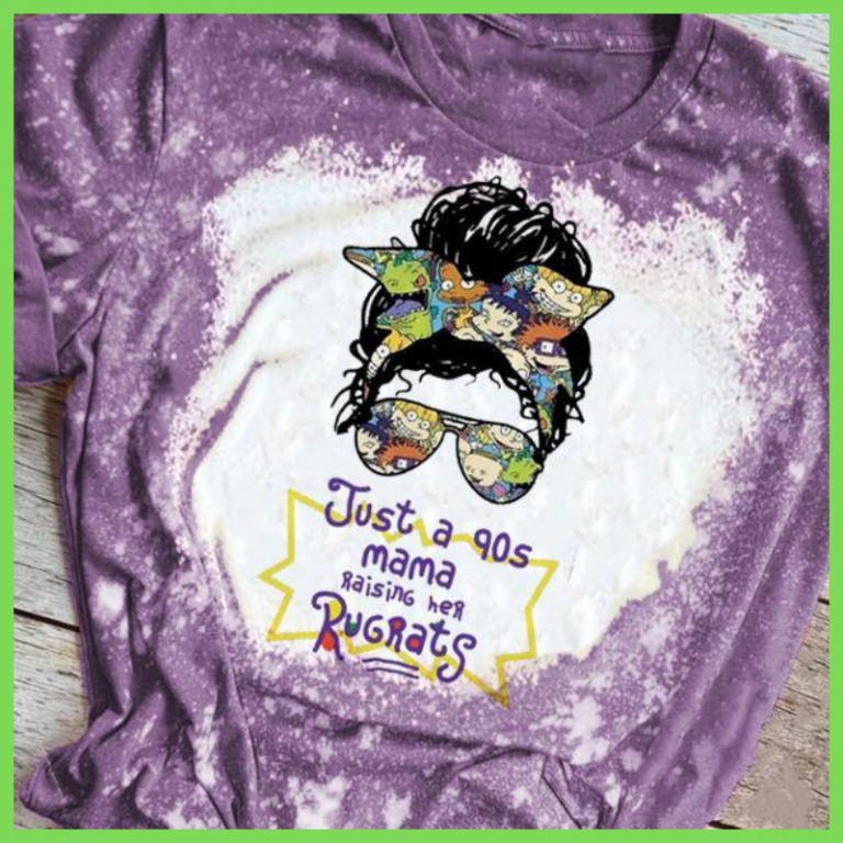 Just A 90s Mama Raising Her Rugrats bleach T shirt 2 Just A 90s Mama Raising Her Rugrats bleach T shirt 2