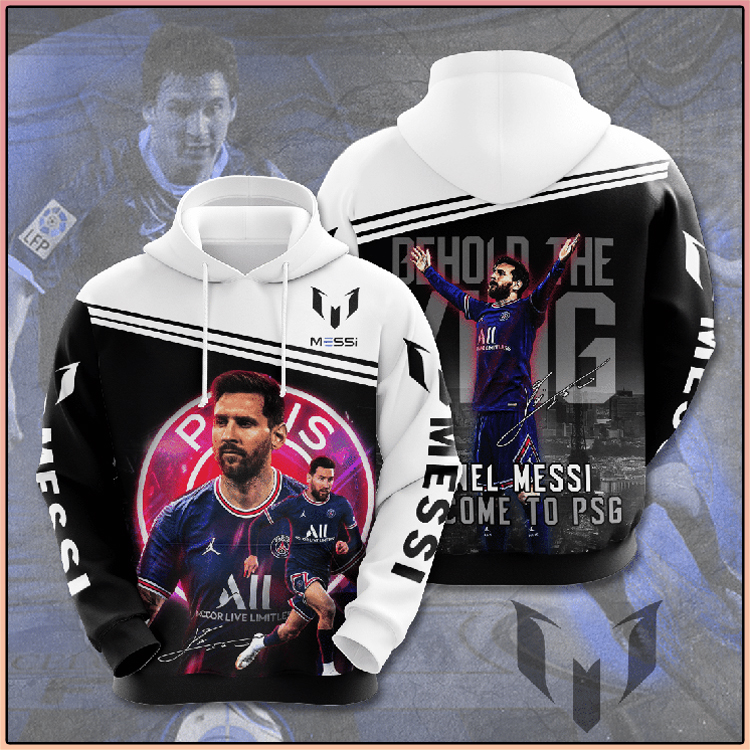 Leo Messi Paris Saint Germain 3D Hoodie 4 Leo Messi Paris Saint Germain 3D Hoodie2
