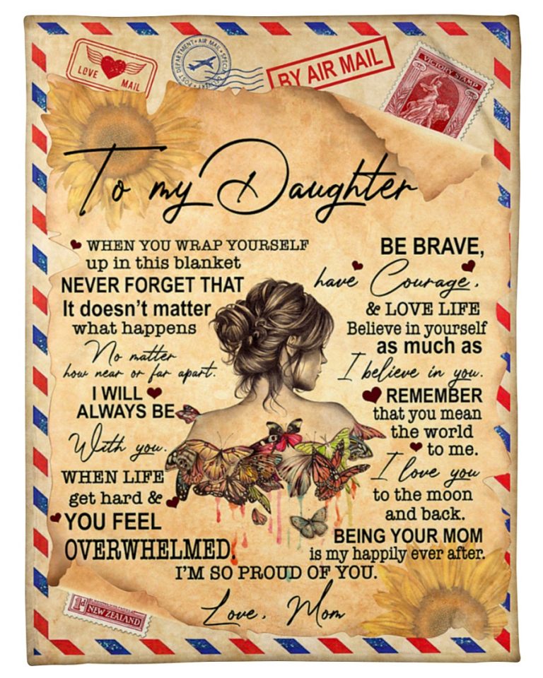 Letter to my daughter i'm so proud of you Fleece Blanket 1 Letter to my daughter im so proud of you Fleece Blanket 1 1