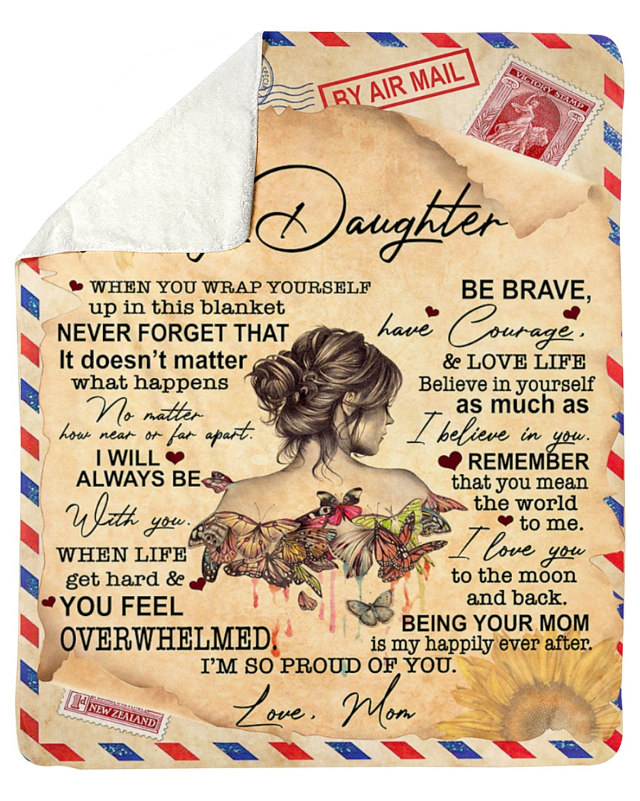 Letter to my daughter i'm so proud of you Fleece Blanket 3 Letter to my daughter im so proud of you Fleece Blanket 4