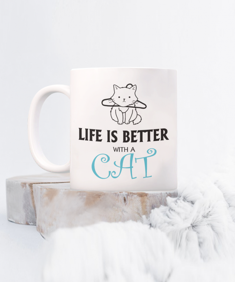 Life is better with a cat mug 4