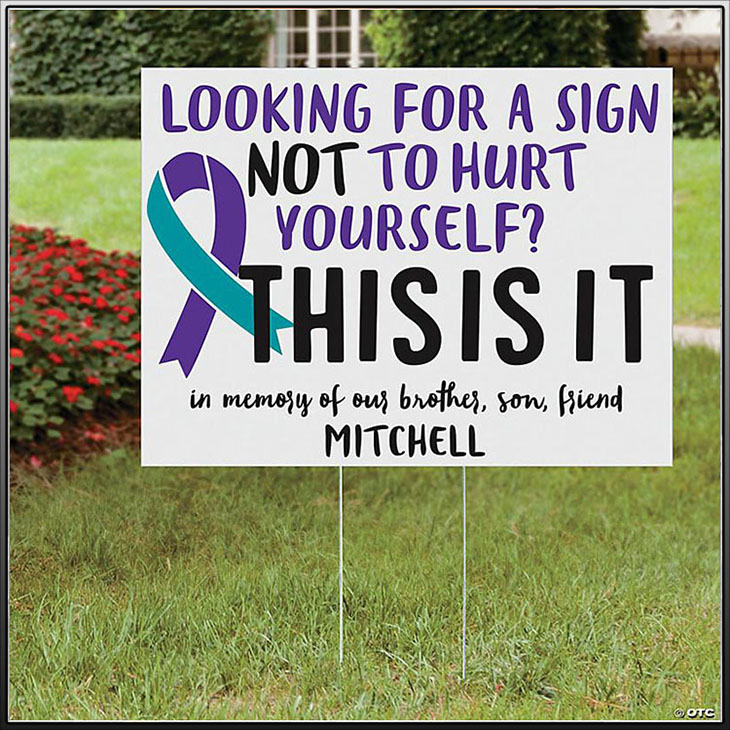 Looking for a sign not to hurt yourself custom personalized name yard sign2