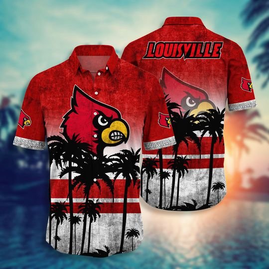 Louisville Cardinals Summer Hawaiian Shirt short