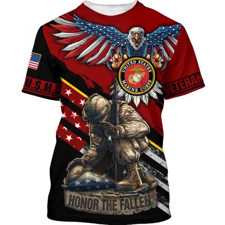 Marines Veteran Eagle honor the fallen all gave some some gave all 3d hoodie and shirt 3