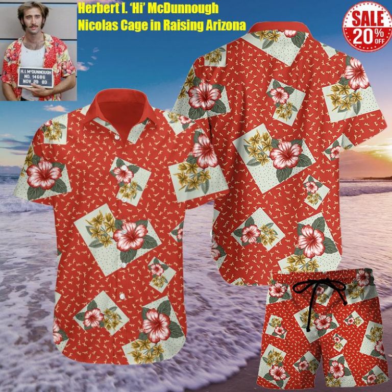 McDunnough Nicolas Cage in Raising Arizona hawaiian shirt and short2
