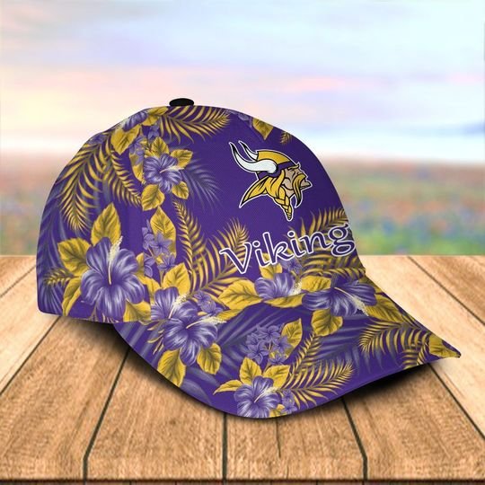 Minnesota Vikings Tropical Flower Classic Cap1