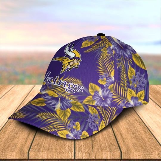 Minnesota Vikings Tropical Flower Classic Cap 4 Minnesota Vikings Tropical Flower Classic Cap2