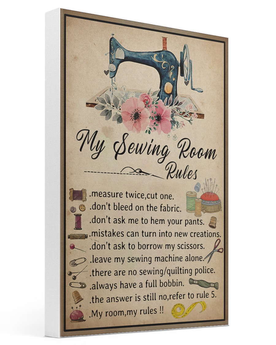 My Sewing Room Rules Poster And Canvas4