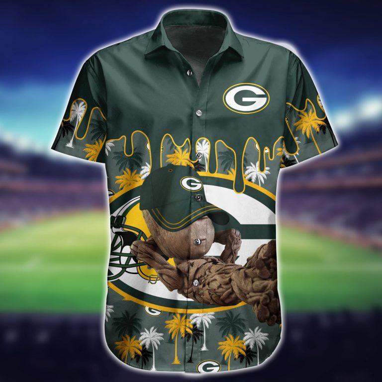 NFL Green Bay Packers Groot Hawaiian shirt short 5