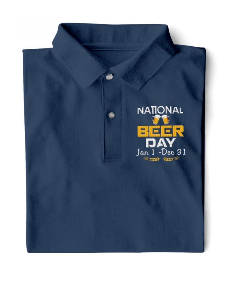 National beer day Jan 1 Dec 31 polo shirt 1