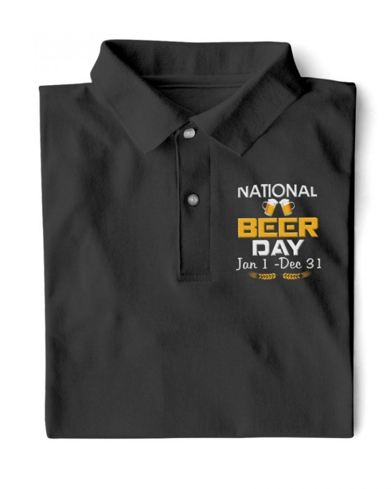 National beer day Jan 1 Dec 31 polo shirt 2