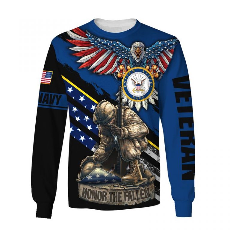 Navy Veteran Eagle honor the fallen all gave some some gave all 3d hoodie and shirt 2