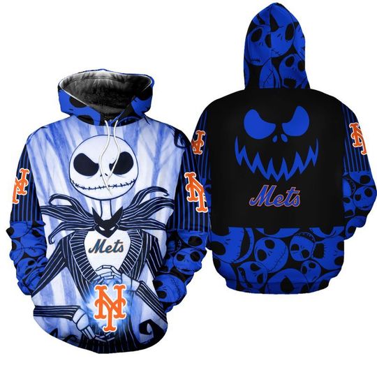New york mets Jack skellington halloween 3d all over print hoodie 4 New york mets Jack skellington halloween 3d all over print hoodie1