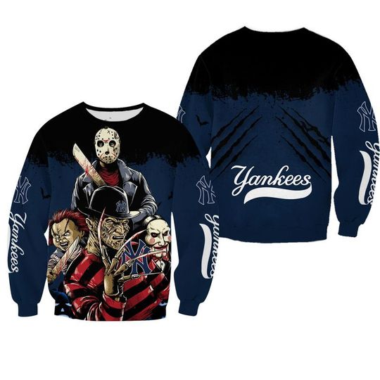 New york yankees a nightmare on elm street halloween 3d all over print hoodie 5 New york yankees a nightmare on elm street halloween 3d all over print hoodie3