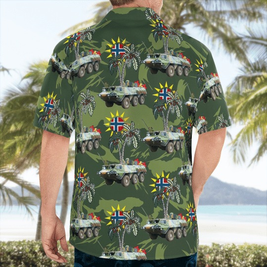 Norwegian army sisu xa-185 hawaiian shirt 2 Norwegian army sisu xa 185 hawaiian shirt 3