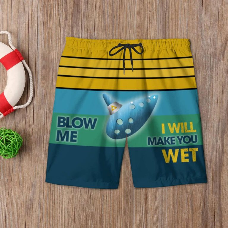 Ocarina blow me I will make you wet men beach short