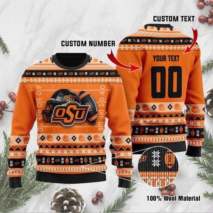 Oklahoma State Cowboys Custom Ugly Christmas Sweater 1