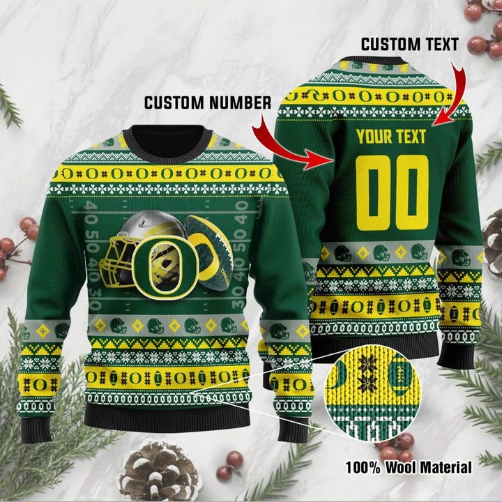 Oregon Ducks Custom Ugly Christmas Sweater 1