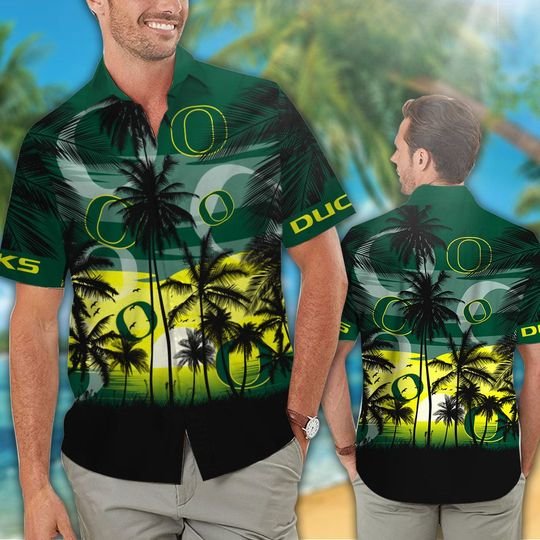 Oregon Ducks Tropical Hawaiian Shirt Short