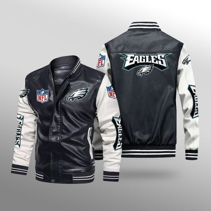 Philadelphia Eagles Leather Bomber Jacket 1