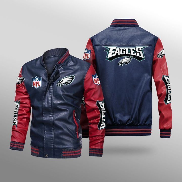Philadelphia Eagles Leather Bomber Jacket 4