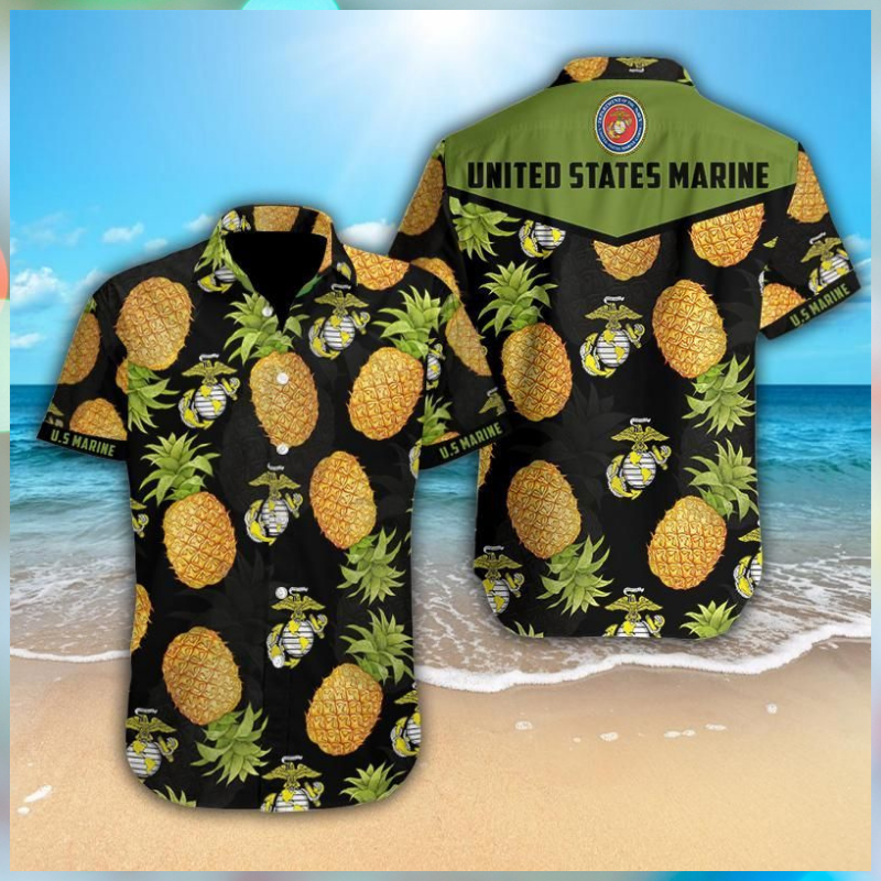 Pineapple United States Marine Hawaiian shirt