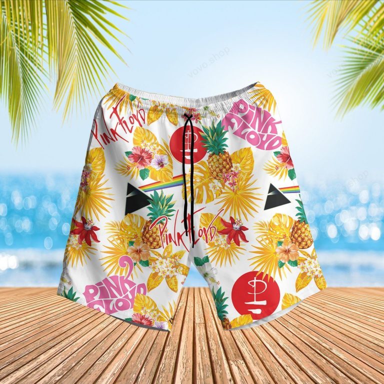 Pink Floyd pineapple Hawaiian shirt short 2