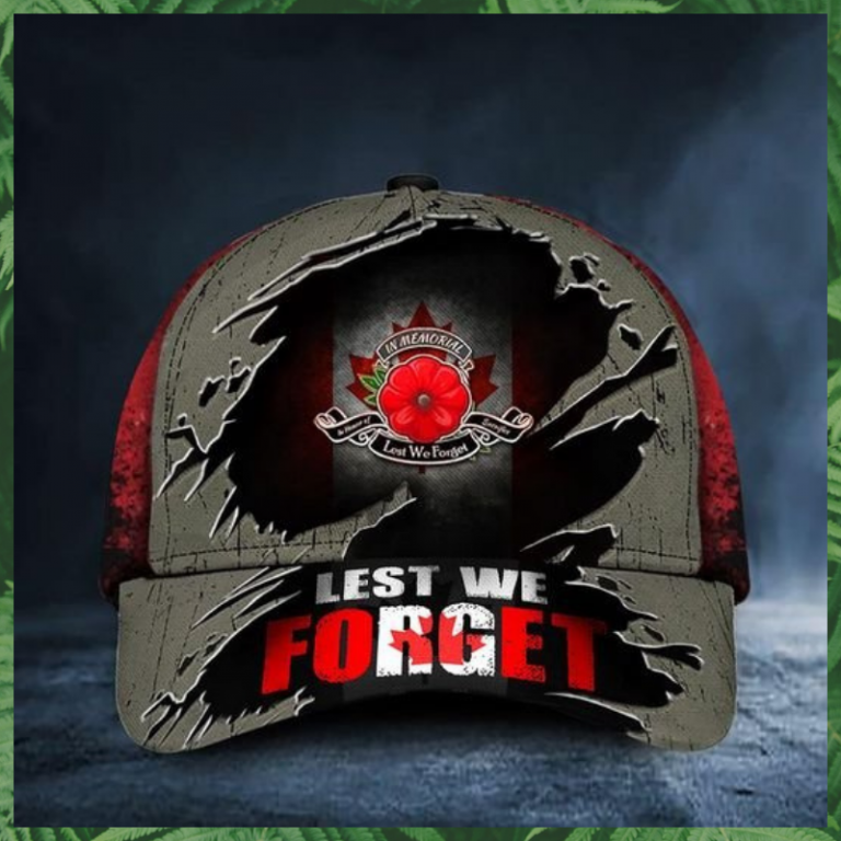 Poppy Canada Lest We Forget cap hat 1