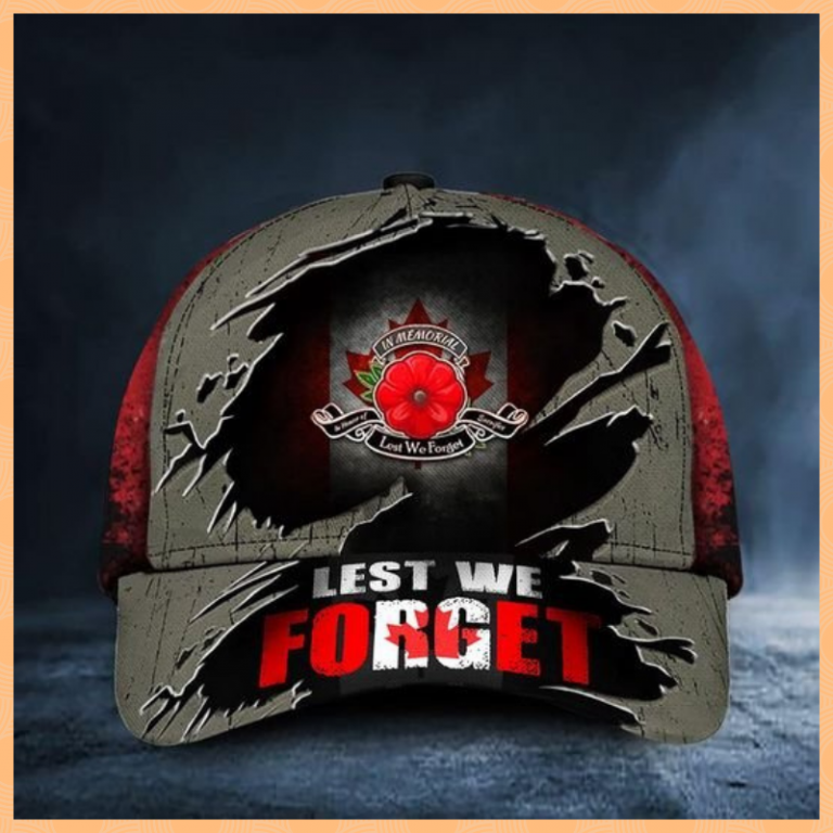 Poppy Canada Lest We Forget cap hat 2