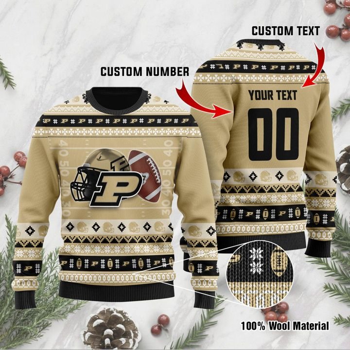 Purdue Boilermakers Custom Ugly Christmas Sweater 1