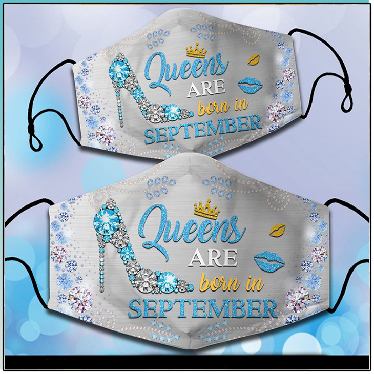 Queens Are Born In September Face Mask3