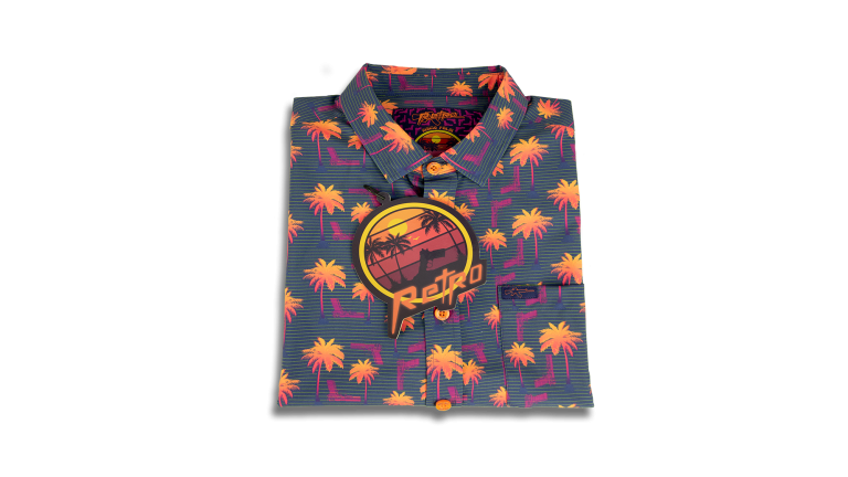 Rising Palm Orange Shotgun Hawaiian shirt 3