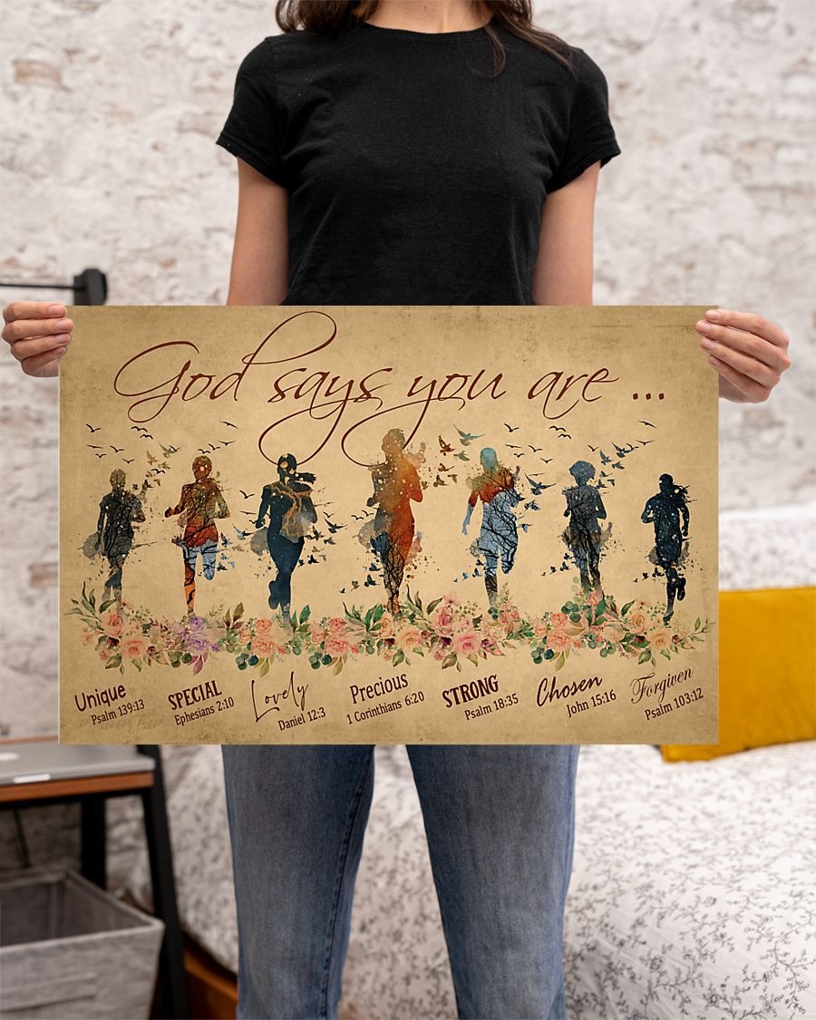 Running woman god says you are unique poster 1 Running woman god says you are unique poster