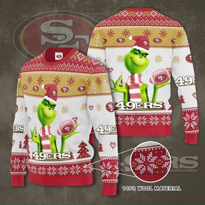 San Francisco 49ers Grinch ugly Christmas sweater 1