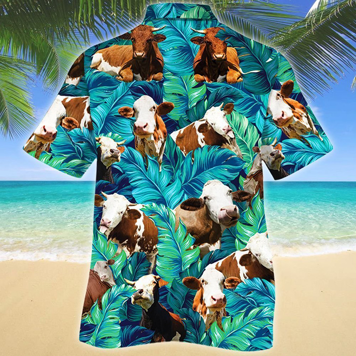 Simmental Cattle Hawaiian Shirt 3 Simmental Cattle Lovers Hawaiian Shirt1