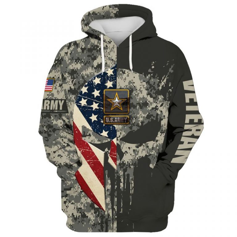 Skull American flag US Army Veteran 3d shirt, hoodie Skull American flag US Army Veteran 3d shirt hoodie