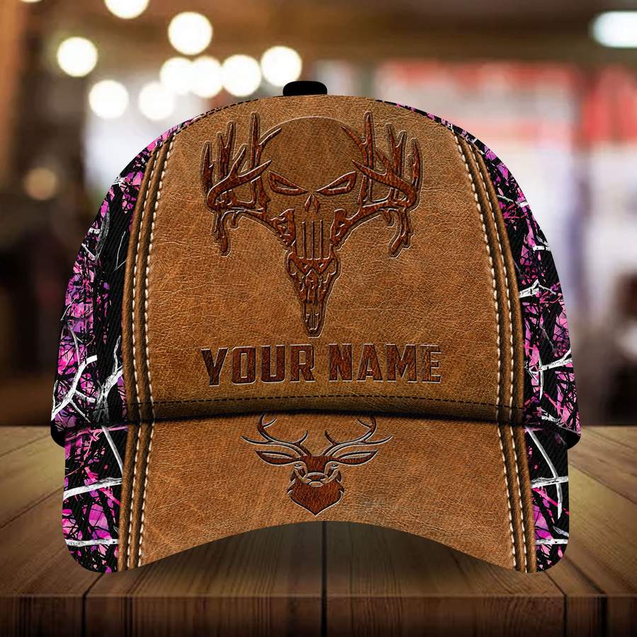 Skull Deer hunting Pattern custom personalized name cap 12 Skull Deer hunting custom personalized name cap 11