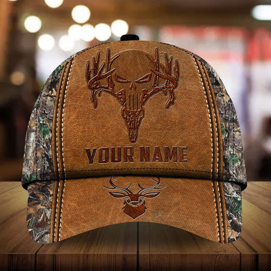 Skull Deer hunting Pattern custom personalized name cap 3 Skull Deer hunting custom personalized name cap 2