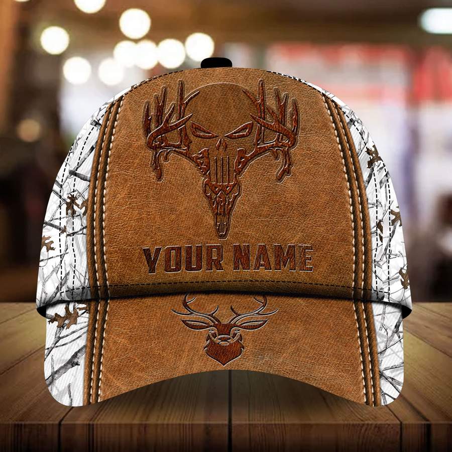 Skull Deer hunting Pattern custom personalized name cap 4 Skull Deer hunting custom personalized name cap 3