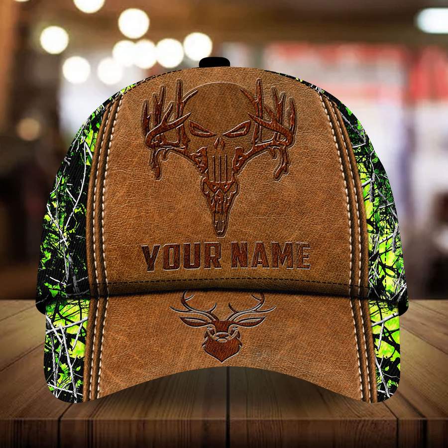 Skull Deer hunting Pattern custom personalized name cap 5 Skull Deer hunting custom personalized name cap 4
